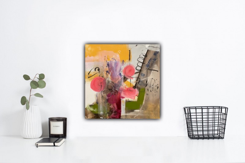 Flowers and Cacti 5: ©2020 Acryl auf Leinwand je 40 x 40 cm